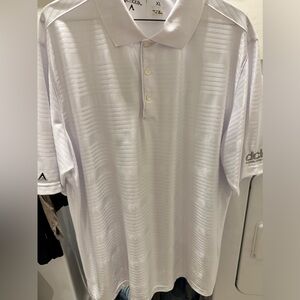 Men’s white short sleeve polo